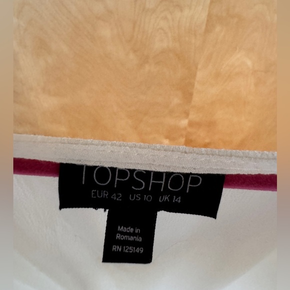 Topshop White Blouse - Size 10 - Picture 3 of 4